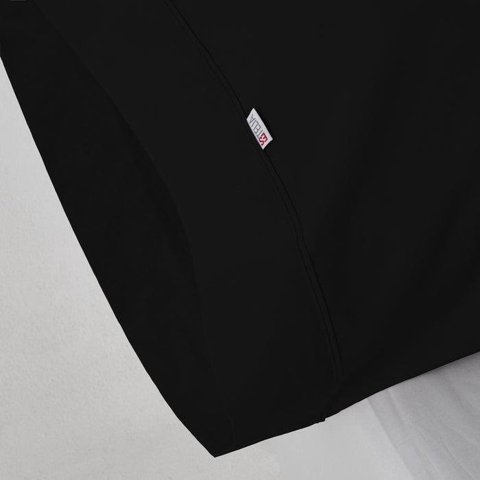 Funda de almohada algodón poliéster negro