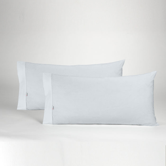 Funda de almohada percal perla dos piezas abertura lateral