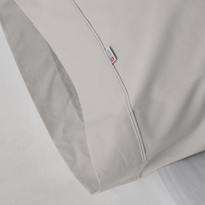 Funda de almohada algodón poliéster plomo