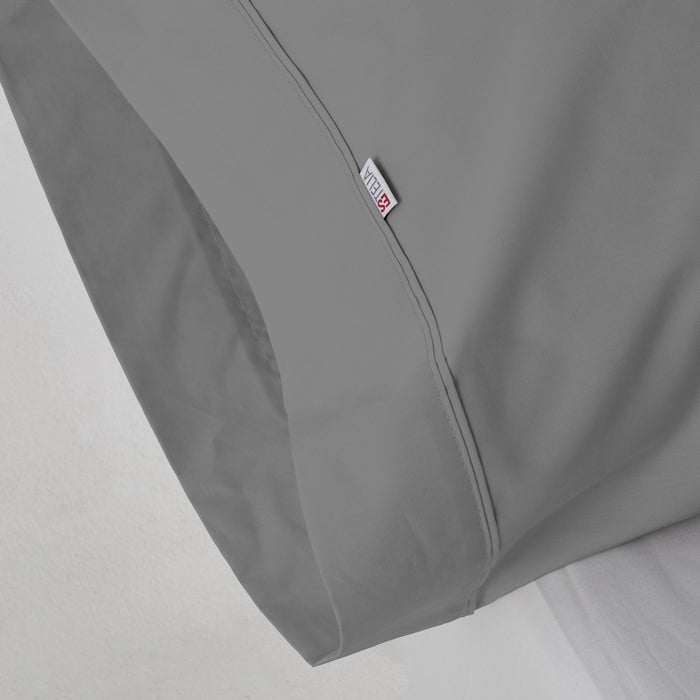 Funda de almohada algodón poliéster titanio