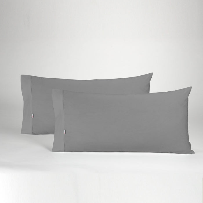 Funda de almohada algodón poliéster titanio vista cenital
