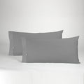 Funda de almohada algodón poliéster titanio vista cenital