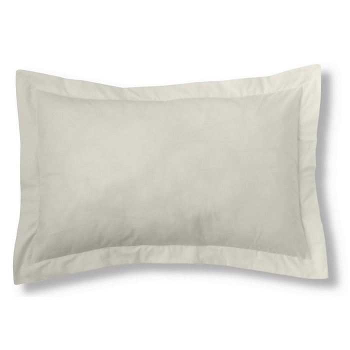 Funda de cojín algodón crema 50x75 cm con pestaña
