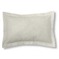 Funda de cojín algodón crema 50x75 cm con pestaña