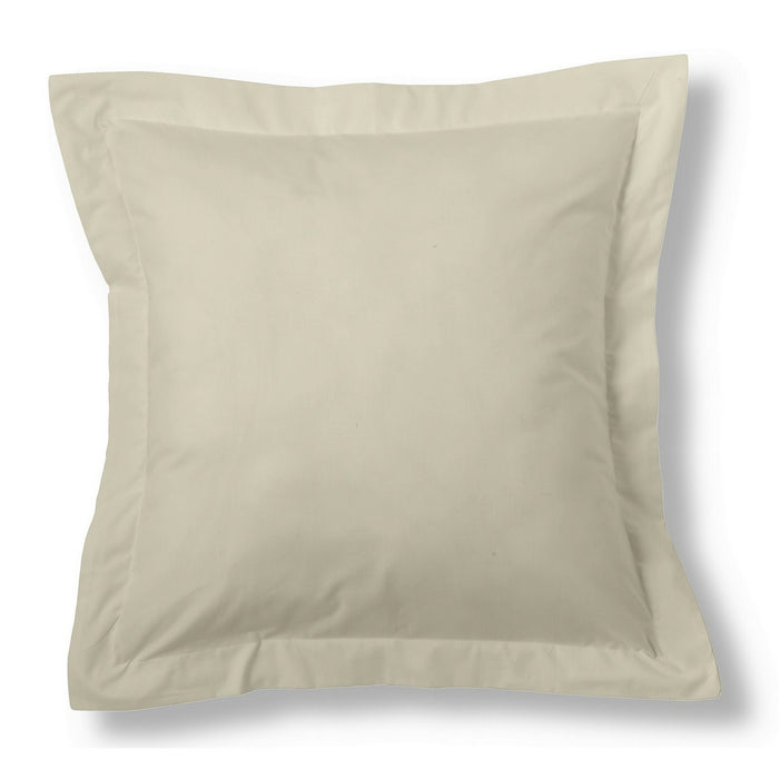 Funda de cojín algodón piedra 55x55cm con pestaña