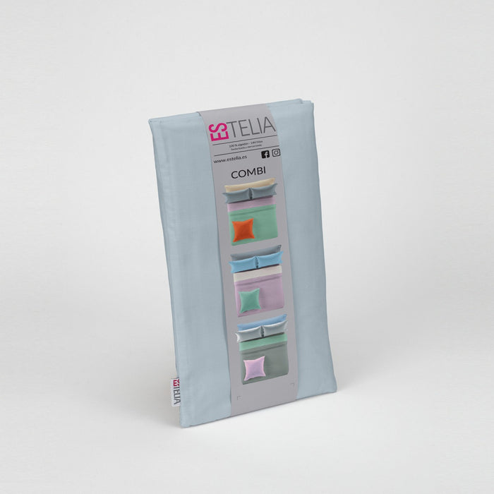 Funda de cojín algodón plata presentación en bolsa de tela