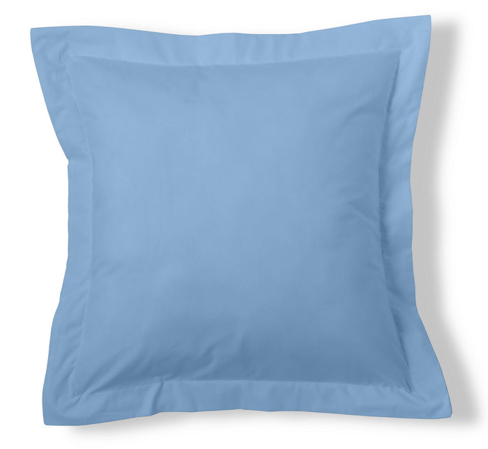 Funda de cojín 50-50 azul claro cojín 55x55 con pestaña