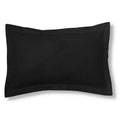 Funda de cojín 50-50 negro cojín 50x75 con pestaña
