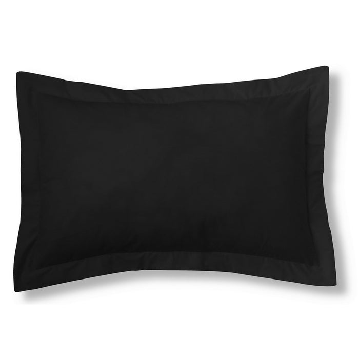 Funda de cojín 50-50 negro cojín 50x75 con pestaña