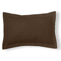 Funda de cojín percal chocolate 50x75 cm con pestaña