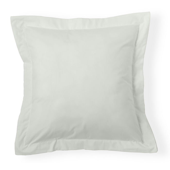 Funda de cojín percal hueso 55x55cm con pestaña