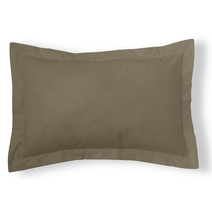 Funda de cojín percal visón 50x75 cm con pestaña