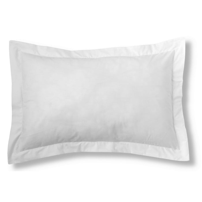 Funda de cojín satén blanco 50x75 cm con pestaña