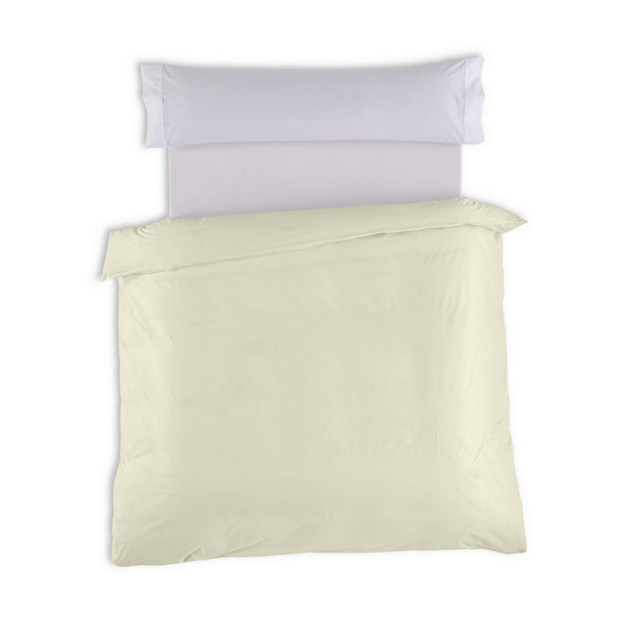Funda nórdica lisa 50-50 crema vista cenital