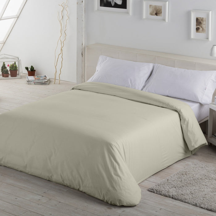 Funda nórdica lisa 50-50 piedra escena de cama