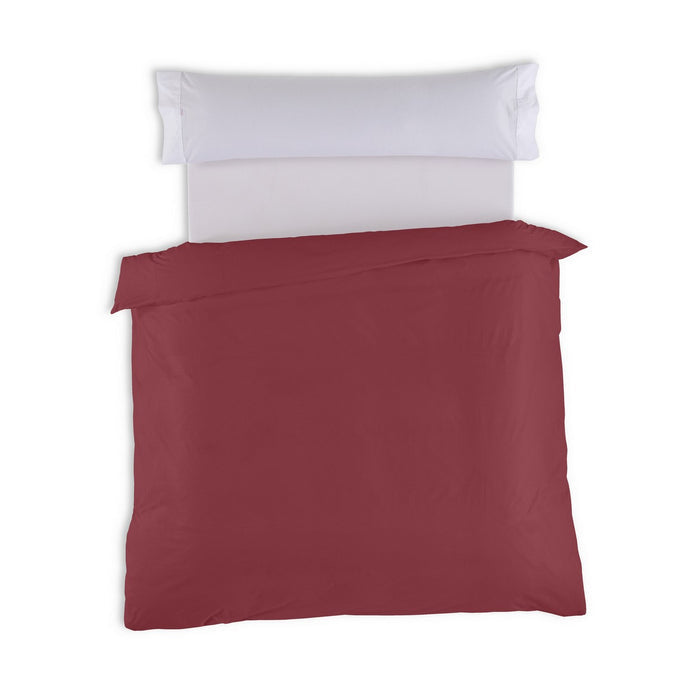 Funda nórdica lisa 50-50 vino vista cenital