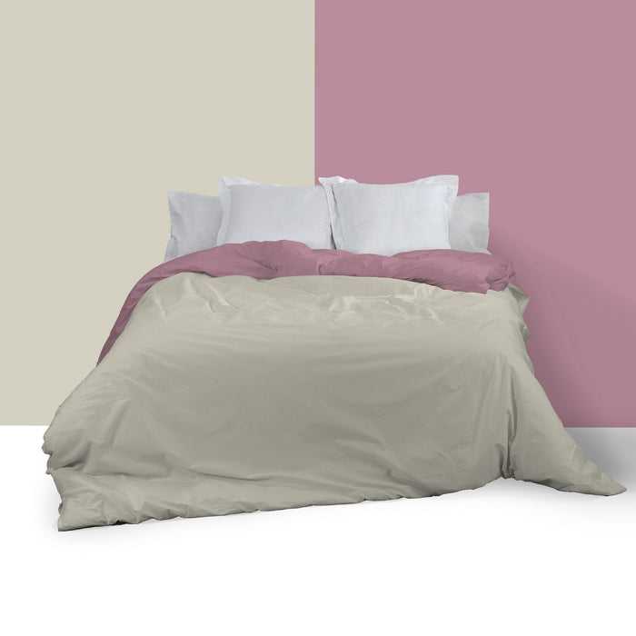 Funda nórdica reversible cuarzo-piedra escena de cama reverso