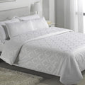 Funda nórdica tejida Viena blanco escena de cama