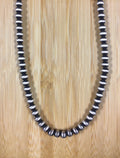 Genuine Sterling Silver Beaded Necklace 20" (Small beads)