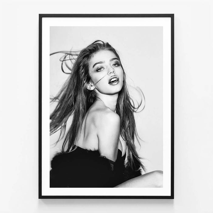 Glance wall art print in black frame