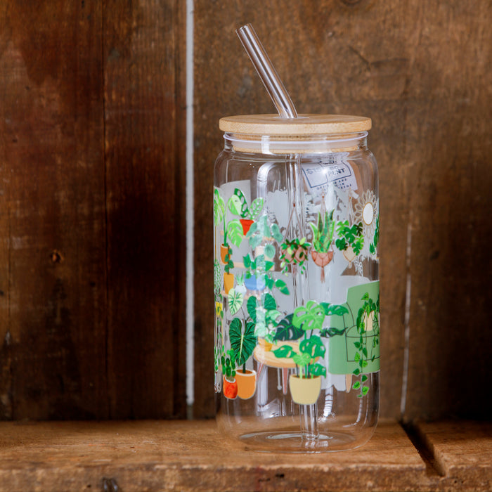 Glass Cup with Lid