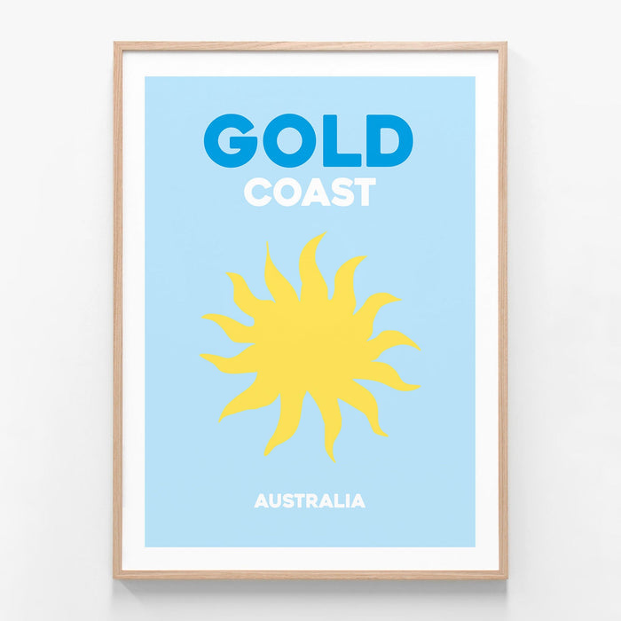 Gold Coast oak framed art print