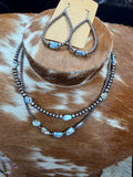 Golden Hills Turquoise Teardrop Earrings – Sterling Silver