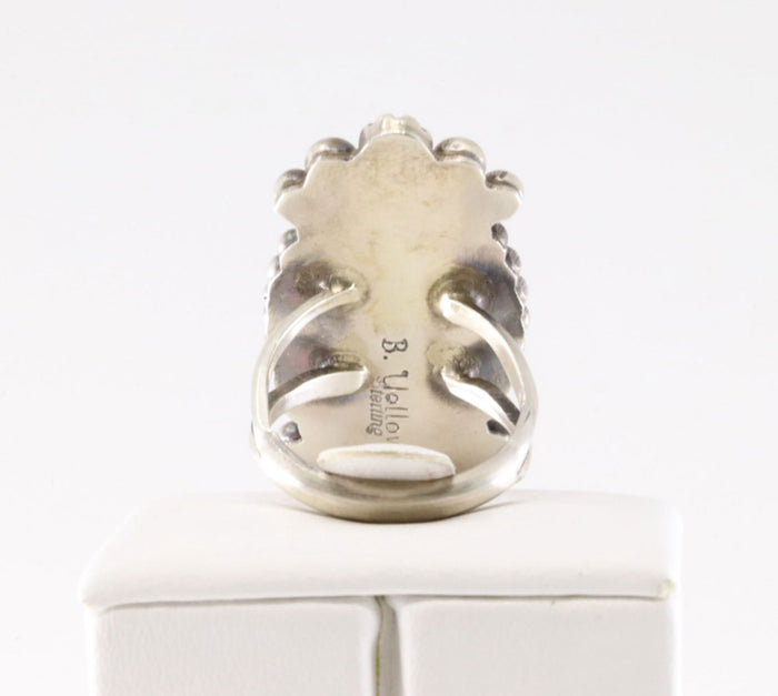 Gorgeous White Water Turquoise Ring by Yellowhorse size 6.5
