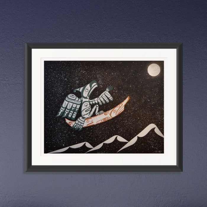 Reaching for the Stars Limited Edition Print by Kwakwaka'wakw Master Carver Calvin Hunt