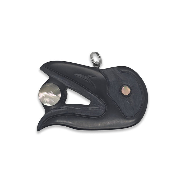 Haida Raven and the Light Argillite Pendant