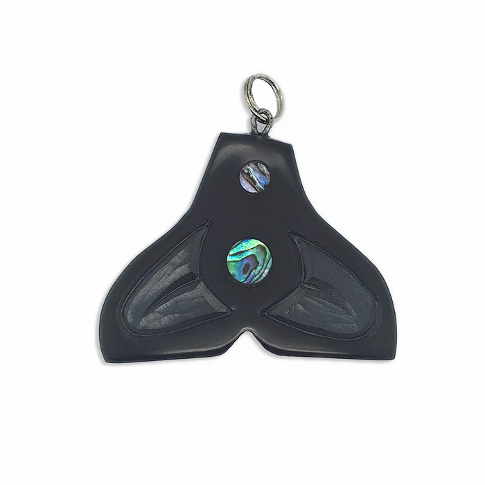 Haida Whale Tail Argillite Pendant