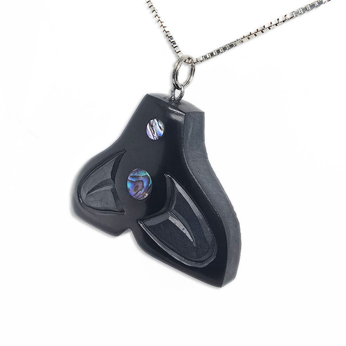 Haida Whale Tail Argillite Pendant