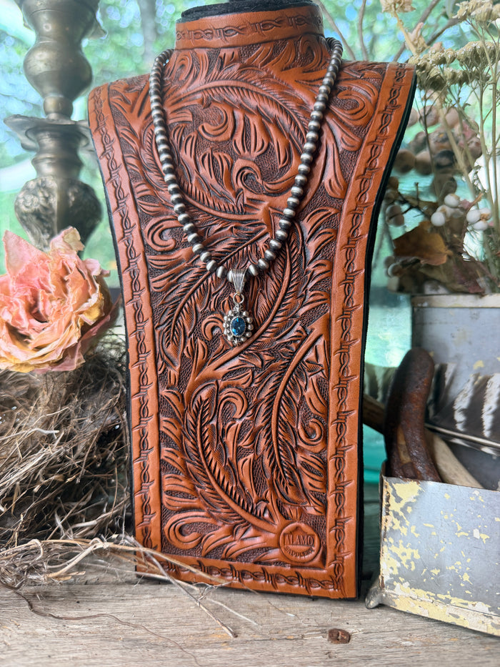 Handmade Native American Pendant by Navajo Artist Mike Smith, Topaz
