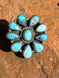 HANDMADE STERLING SILVER WHITE WATER ADJUSTABLE RING