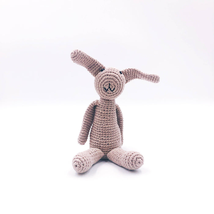 Handmade Sweet “My First Bunny” Baby Rattle – Organic Cotton