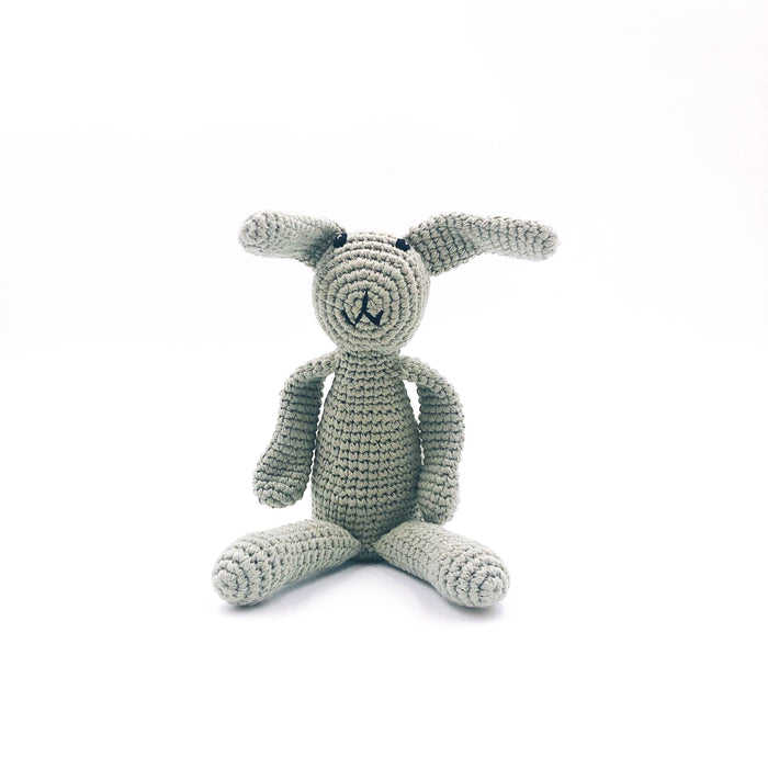 Handmade Sweet “My First Bunny” Baby Rattle – Organic Cotton