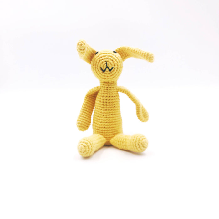 Handmade Sweet “My First Bunny” Baby Rattle – Organic Cotton
