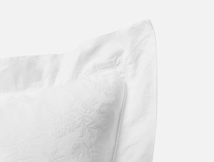 Heirloom Organic Jacquard Sham - Coyuchi | Alpine White