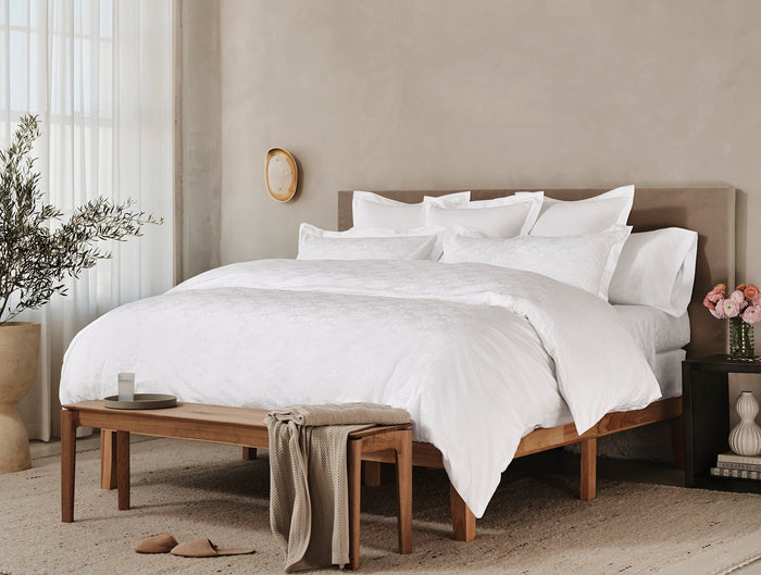 Heirloom Organic Jacquard Sham - Coyuchi | Alpine White