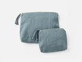 Helena Organic Linen Pouch Set | River