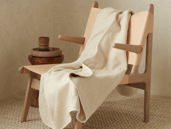 Honeycomb Organic Heavyweight Throw | Undyed