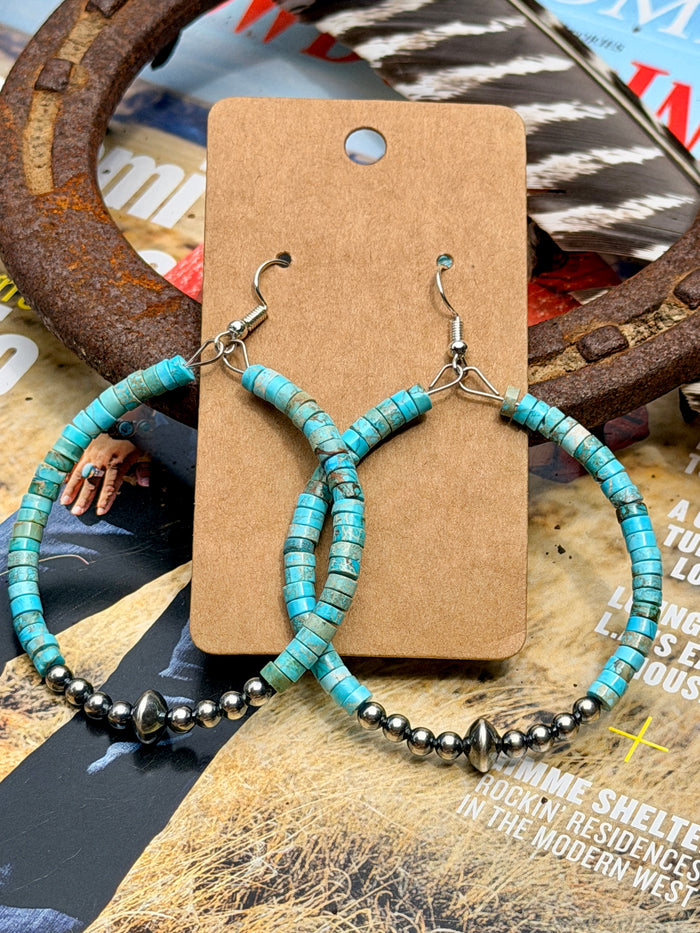 Hoop Earrings with Sterling Silver Pearls