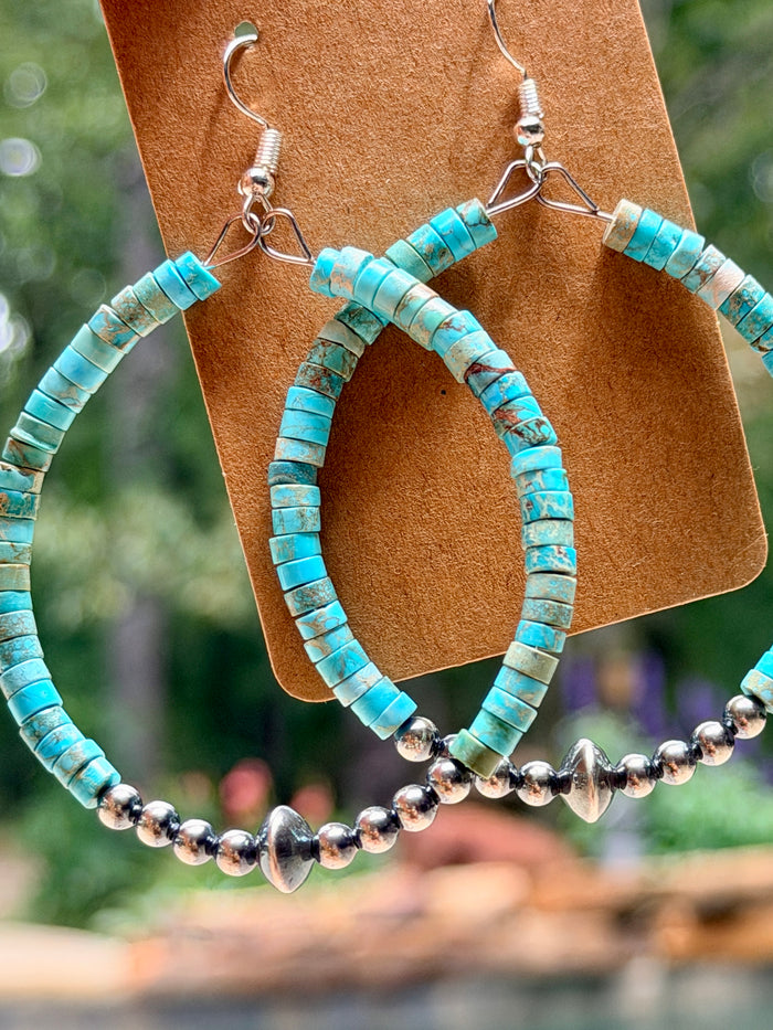 Hoop Earrings with Sterling Silver Pearls
