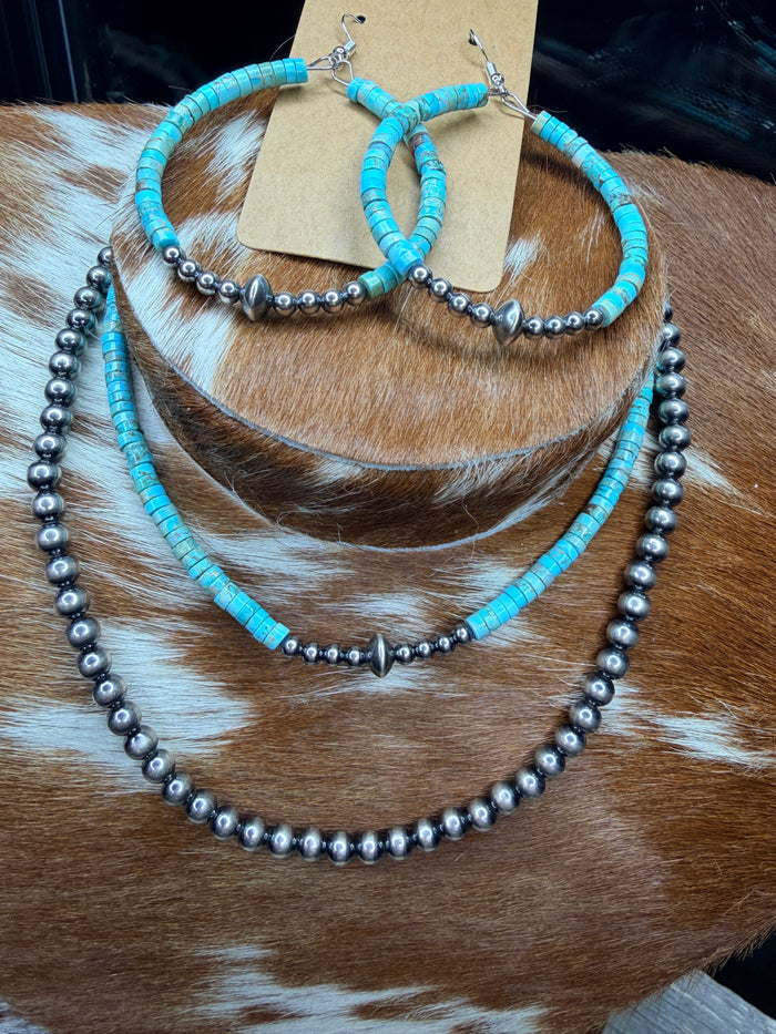 Hoop Earrings with Sterling Silver Pearls
