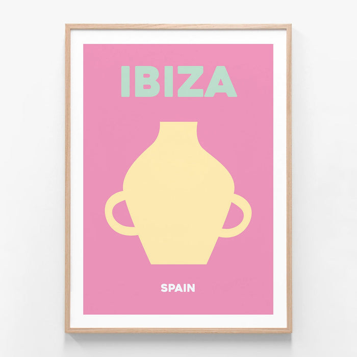 Ibiza oak framed art print