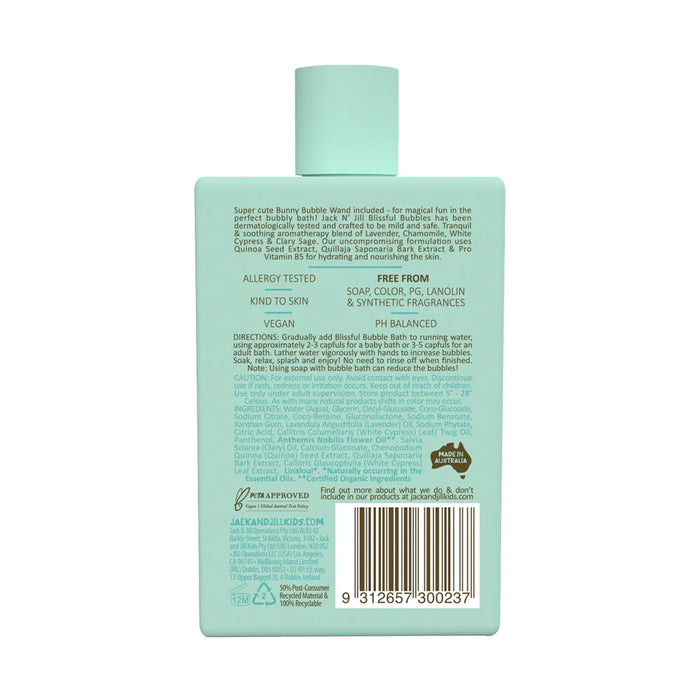 Jack N' Jill Bubble Bath with Wand Back Label
