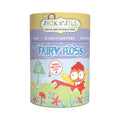 A cylindrical container of Jack N' Jill Fairy Floss kids toothbrush floss.