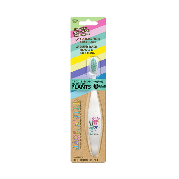 Jack N' Jill kids toothbrush, turquoise bristles