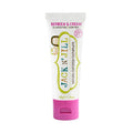 A 50g squeeze tube of Jack N' Jill Berries & Cream toothpaste, featuring a white tube with a bright pink cap.