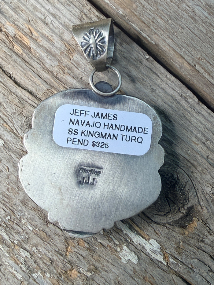 Jeff James Jr Authentic Kingman Turquoise Pendant